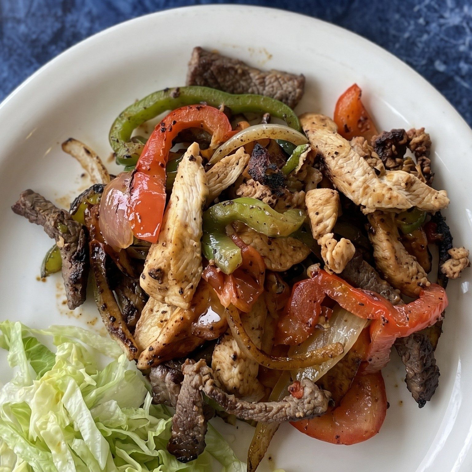 Surf and Turf Fajitas / Cielo y Tierra Fajitas.